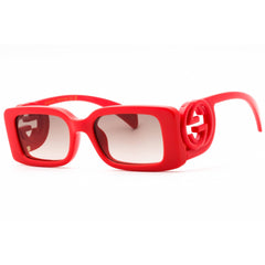 Gucci Women's Sunglasses - Red Injected Propionate Rectangular Full Rim | GG1325S 005