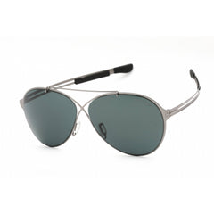 Tom Ford Men's Sunglasses - Shiny Dark Ruthenium Aviator Full Rim Frame | FT0828 12V
