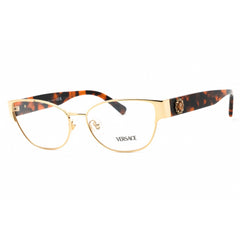 Versace Women's Eyeglasses - Pale Gold Metal Cat Eye Full Rim Frame | VE1267B 1252