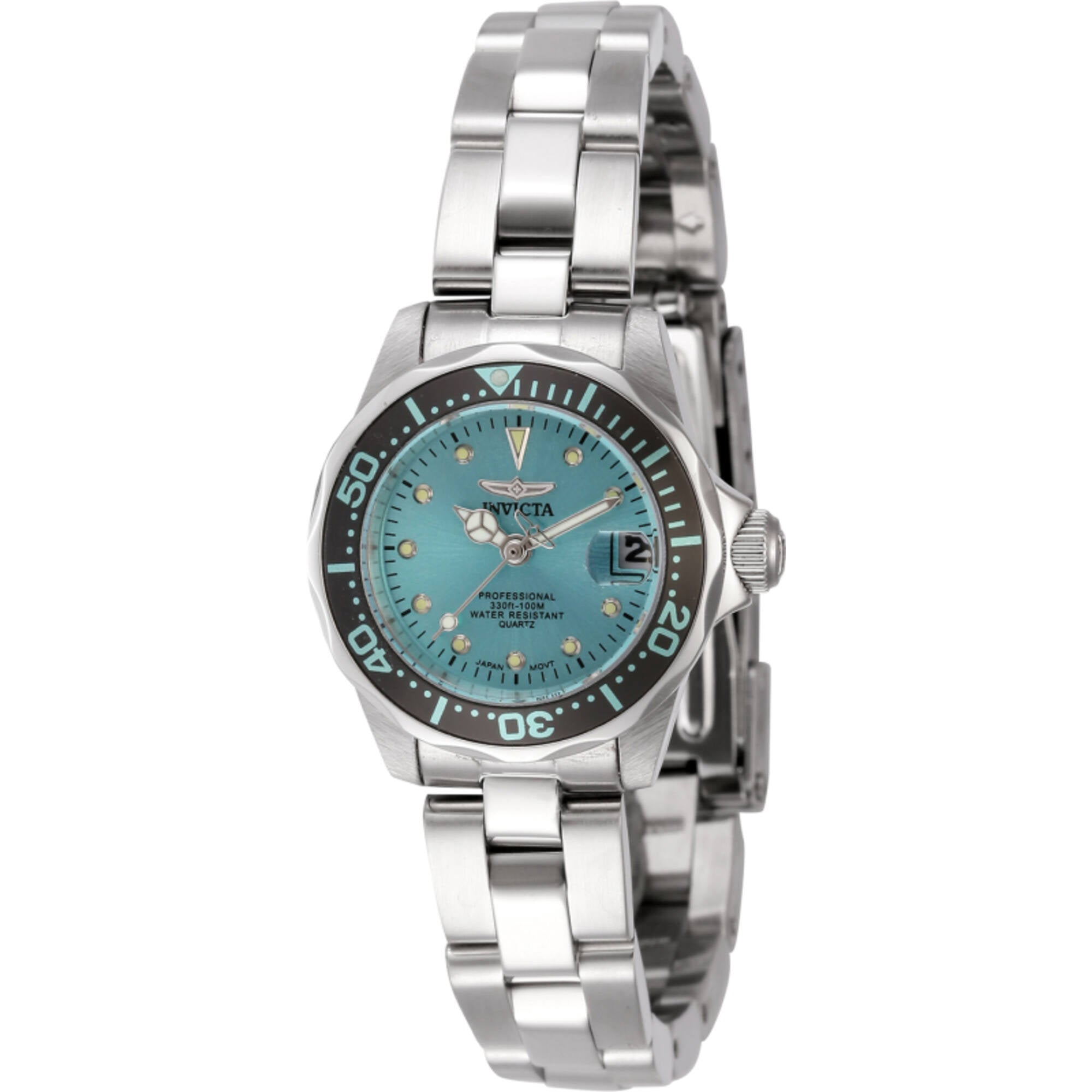 Invicta Women's Watch - Pro Diver Quartz Blue Dial Stainless Steel Bra