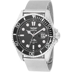 Invicta Men's Watch - Pro Diver Black Dial Stainless Steel Mesh Bracelet | 47172