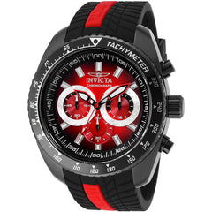 Invicta Men's Watch - S1 Rally Chronograph Black and Red Dial Silicone Strap | 36304