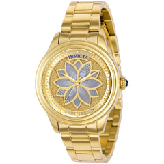 Invicta Women's Watch - Wildflower White Mother Of Pearl, Gold Tone Dial | 37085