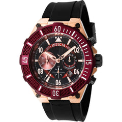 Invicta Men's Watch - Aviator Chronograph Red and Black Dial Silicone Strap | 40505