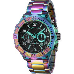 Invicta Men's Watch - Aviator Chrono Green and Black Dial Iridescent Steel | 40513