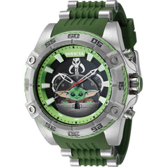 Invicta Men's Watch - Star Wars The Child Chronograph Silver and Green Strap | 41212