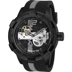 Invicta Men's Watch - S1 Rally Skeleton Dial Gunmetal and Black Rubber Strap | 28592