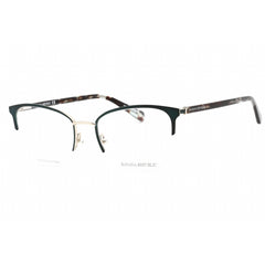 Banana Republic Women's Eyeglasses - Teal Gold Cat Eye Half Rim Frame | BR 223 5F6
