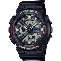 Casio Men's Watch - G-Shock World Time Black and Grey Ana-Digi Dial Strap | GA110RL-1A