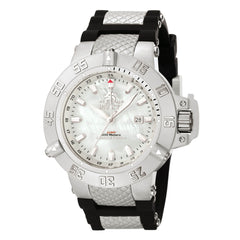 Invicta 0737 Men's Subaqua Noma Black Rubber Strap MOP Dial GMT Dive Watch
