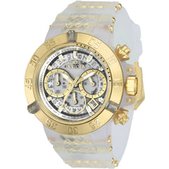 Invicta Women's Watch - Subaqua Noma III Chrono White and Yellow Gold Strap | 24373