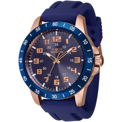 Invicta Men's Watch - Pro Diver Quartz Roce Gold Case Blue Silicone Strap | 40001