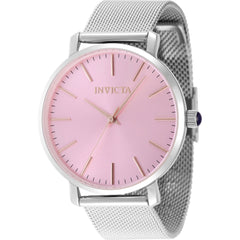 Invicta Women's Watch - Angel Quartz Pink Dial Silver Steel Mesh Bracelet | 48843