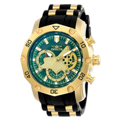 Invicta Men's Chronograph Watch - Pro Diver Quartz Green & Gold Dial | 23425