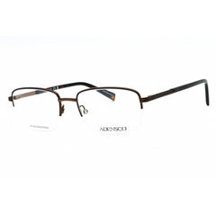 Adensco Men's Eyeglasses - Matte Brown Half Rim Rectangular Frame | AD 131 04IN 00