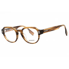 Burberry Men's Eyeglasses - Brown Horn Plastic Full Rim Round Frame | 0BE2386F 4096
