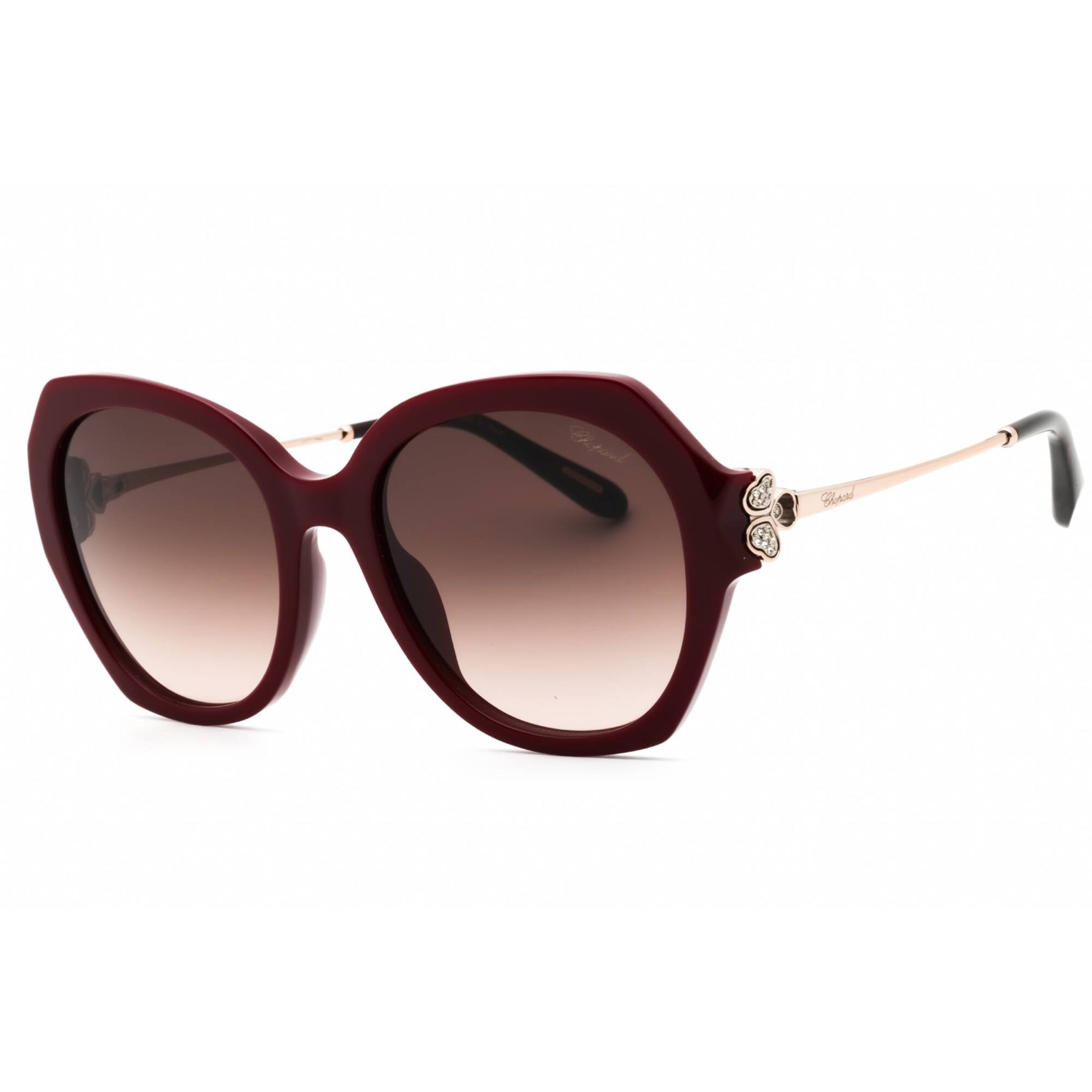 Chopard Women's Sunglasses Burgundy Plastic Full Rim Oversized Frame