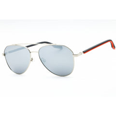 Converse Unisex Sunglasses - Shiny Silver Metal Full Rim Aviator Frame | CV307S 045