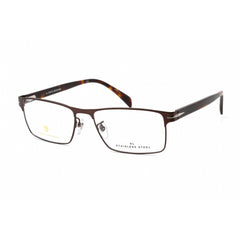 David Beckham Men's Eyeglasses - Matte Brown Metal Rectangular Frame | DB7015 Y24 00