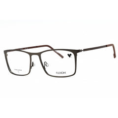 Flexon Men's Eyeglasses - Matte Gunmetal/Sepia Rectangular Frame | FLEXON E1144 071