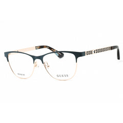 Guess Women's Eyeglasses - Matte Blue Metal Full Rim Oval Shape Frame | GU2883 091