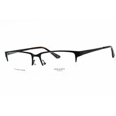 Hackett Men's Eyeglasses - Black Metal Half Rim Rectangular Shape Frame | HEK1187 02