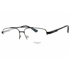 Hackett Men's Eyeglasses - Black Metal Half Rim Rectangular Shape Frame| HEK1263 002