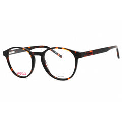 Hugo Men's Eyeglasses - Havana Plastic Full Rim Oval Shape Frame | HG 1197 0086 00