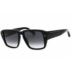 Philipp Plein Men's Sunglasses - Glossy Black Full Rim Square Frame | SPP081 0700