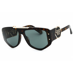 Philipp Plein Men's Sunglasses - Shiny Dark Havana Full Rim Navigator | SPP093M 0722
