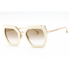 Philipp Plein Women's Sunglasses - Full Glossy Ivory Butterfly Frame | SPP097S 9ZQG