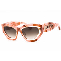 Philipp Plein Women's Sunglasses - Opal Pink Marbled Pink Full Rim | SPP099M 06Z8