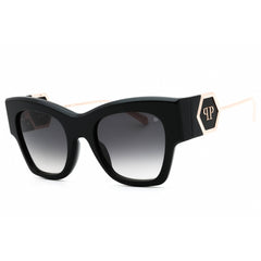 Philipp Plein Women's Sunglasses - Glossy Black Plastic Cat Eye Frame | SPP120M 0700