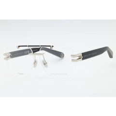Philipp Plein Men's Eyeglasses - Palladium W/Semi-gloss Black Parts | VPP087M 0K07