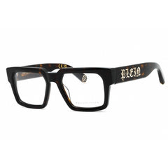 Philipp Plein Men's Eyeglasses - Shiny Dark Havana Plastic Square Frame | VPP156M 0722