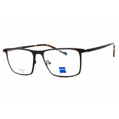 Zeiss Men's Eyeglasses - Satin Brown Metal Full Rim Rectangular Frame | ZS23140 203