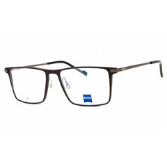 Zeiss Men's Eyeglasses - Satin Brown Metal Full Rim Rectangular Frame | ZS24144 203