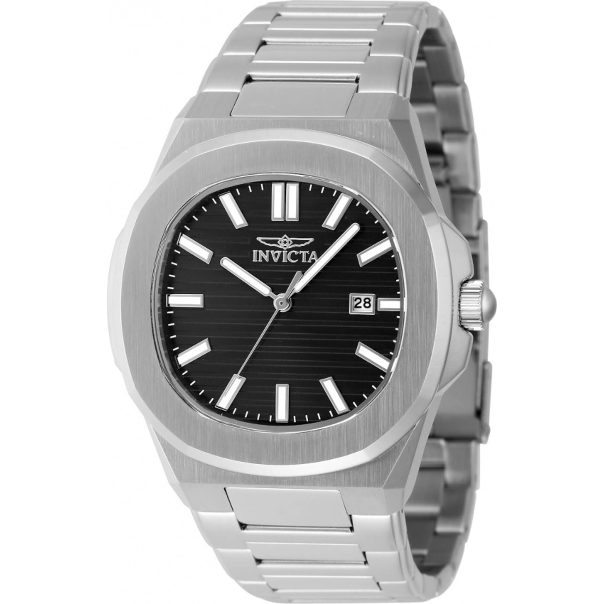 Invicta Men's Watch - Speedway Quartz Black Dial Stainless Steel ...