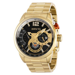 Invicta Men's Chronograph Watch - Aviator Quartz Yellow Gold Steel Bracelet | 39661