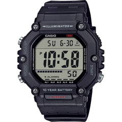 Casio Unisex Watch Dual Time Grey Digital Dial Black Resin Strap AE-1600H-1AVCF