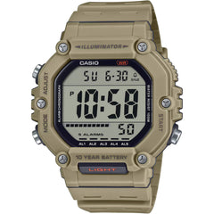 Casio Unisex Watch Dual Time Grey Digital Dial Khaki Resin Strap AE-1600H-5AVCF