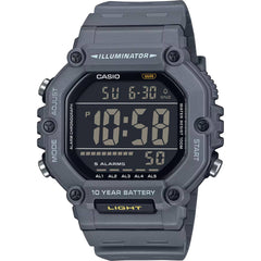 Casio Unisex Watch Dual Time Grey Digital Dial Resin Strap Alarm AE-1600H-8BVCF