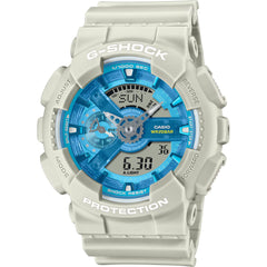 Casio Men's Watch G-Shock World Time Blue and Grey Ana-Digi Dial GA-110AS-5ACR