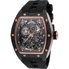 Invicta Men's Watch S1 Rally Automatic Skeleton Dial Black Silicone Strap 49016