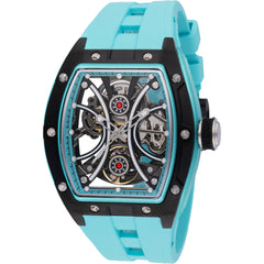 Invicta Men's Watch S1 Rally Chrono Skeleton Dial Light Blue Rubber Strap 49019