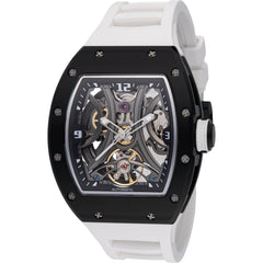 Invicta Men's Watch S1 Rally Chrono Skeleton Dial White Silicone Strap 49021