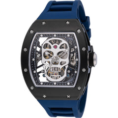Invicta Men's Watch S1 Rally Chronograph Skeleton Dial Blue Rubber Strap 49023