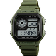 Invicta Men's Watch Activa Alarm Chrono Army Green Strap Digital ACW1299-002