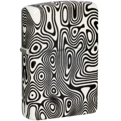 Zippo Windproof Lighter Glowing Waves and Swirls Design Glow-in-the-Dark 46012