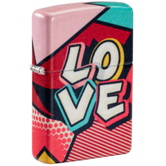 Zippo Windproof Pocket Lighter Love Design with Comic-Inspired Graphics 46013